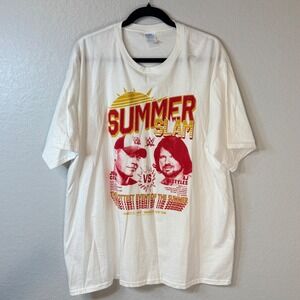WWE 2016 SummerSlam John Cena vs AJ Styles XXL PPV Match Collector Tee Graphic